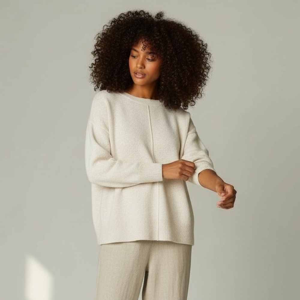 LOFT Cream Slouchy Sweater